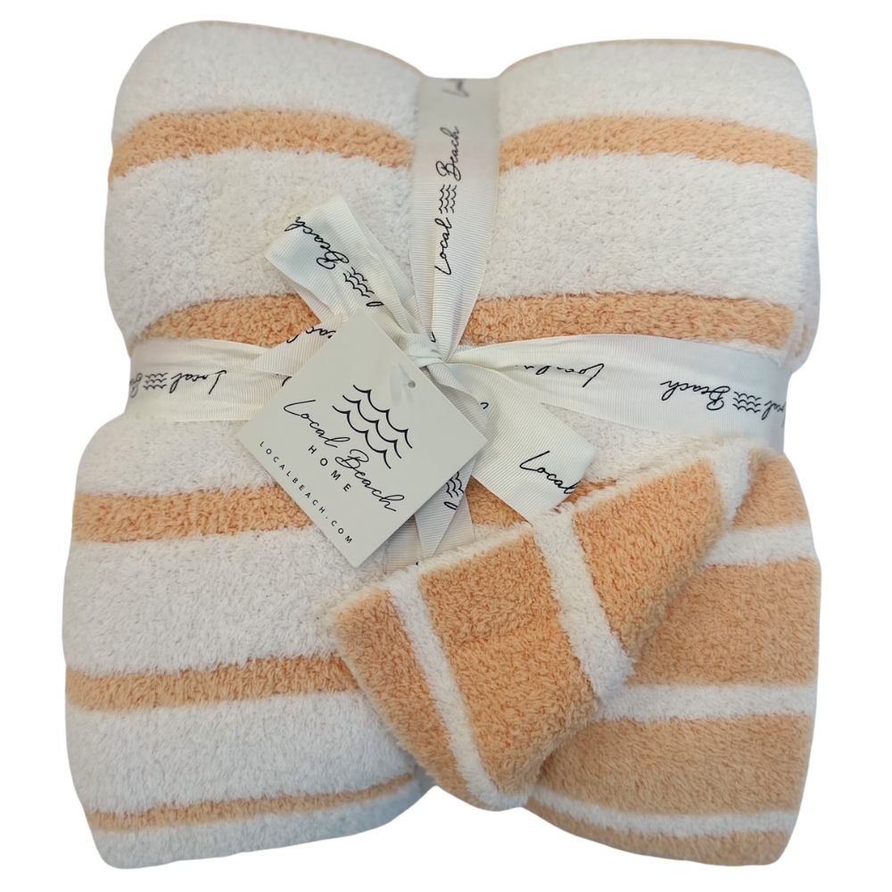 Striped Luxe Home Blanket Golden