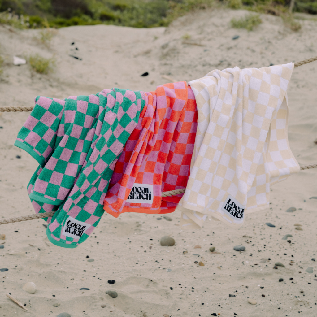 Checker Beach & Bath Towel
