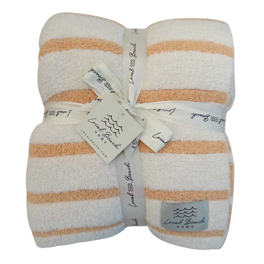 Striped Luxe Home Blanket Golden