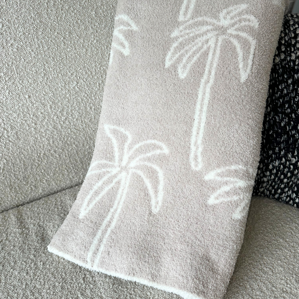 Multi Palm Tree Luxe Home Blanket