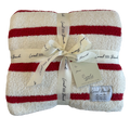 Red/Cream Stripe Cozy Luxe Home Blanket