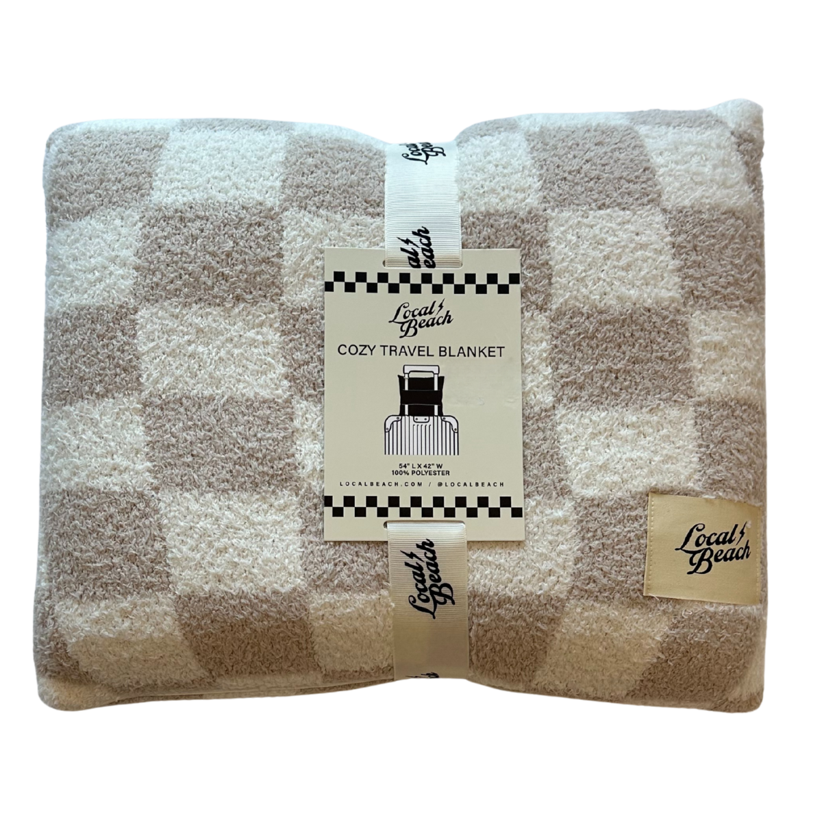 Local Beach Checker Cozy Travel Blanket