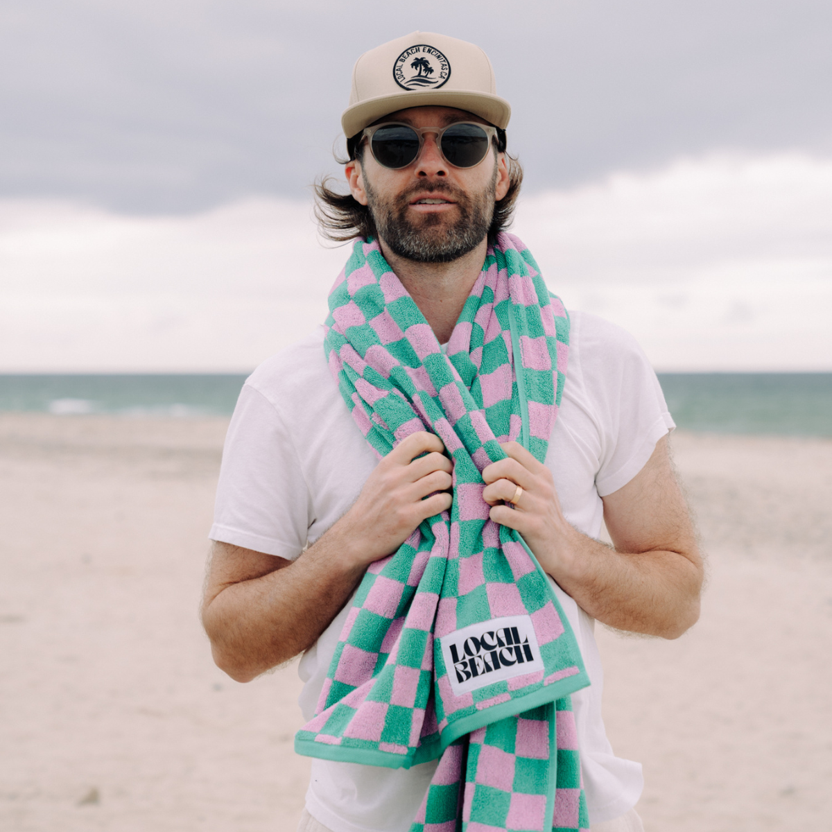 Checker Beach & Bath Towel